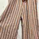 Billabong  Forward Feelings Pink Line Crop Flare Pocket Ruched Jumpsuit SZ Large Photo 1