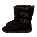 BEARPAW  Quinn II Sheepskin Wool Brown Lined Suede Hook Loop Warm Boots Womens 8 Photo 0