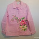 Spring Denim Jacket Diane's Essentials Pink Size Large Photo 0