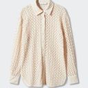 Mango  Ecru crocheted blouse NWT Photo 0