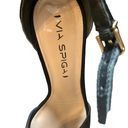 via spiga  Women's Black and Gold T-Strap Timone Formal Pump Size 7 M Photo 11