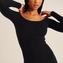 Abercrombie & Fitch  Elevated Knit Corset Mini Sweater Dress Ribbed Black Size S Photo 2