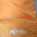 Dolfin Vintage  high waisted nylon shorts Large made in USA pockets neon orange Photo 4