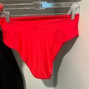 Large High Waisted High Cut Cheeky Red Bikini Bottom Photo 1