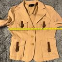 BCBGMAXAZRIA  Sandra The Safari Blazer Brown w/ Faux Leather Elbow Patche… Photo 6