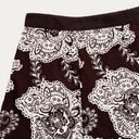 Talbots  Skirt Brown White Paisley Floral Cotton A-Line Flare Circle Skirt Size 8 Photo 8