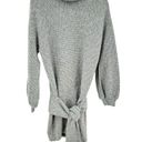 Saylor  Free People Revolve Giovanna Grey Ribbed Knit  Sweater Dress Turtleneck L Photo 2