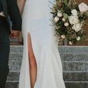 Dress the Population  Iris Bridal Gown Leg Slit Crepe Maxi Dress Size Med Photo 0