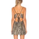 NBD X by  Cindy Sequin Mini Dress in Gunmetal Open Back XS Photo 2