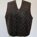 Studio Blue Women’s Brown Sleeveless Zip Up Quilted Vest M Photo 0