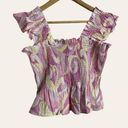 Hill House  The Paz Nap Top in Candy Kaleidoscope Linen Size M Photo 5