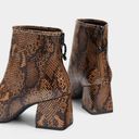 Bershka NEW  Snakeskin print mid-heel ankle boots SZ-6.5 Photo 1