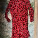 CAbi Siren red leopard print wrap dress, size large style #5771 Photo 6