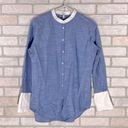 Joie  Betra B Down Blue Button Down Long Sleeve Cotton Shirt Size S Photo 1