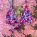 Venus vintage y2k purple paisley floral patterned bikini top  Photo 0