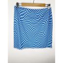 Wild Fable  Blue Checkered Mesh Bodycon Mini Skirt Women's Size Large L NWOT Photo 1