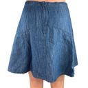 Madewell  Women's Blue Denim Back Zip Closure A-Line Flare Mini Jean Skirt Size 2 Photo 2