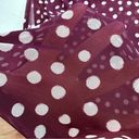 Lane Bryant  sheer maroon polka dot women blouse size 18 20 bat wing sleeves Photo 4