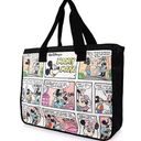 Disney  Mickey Minnie Mouse Comic Strip Zipper Tote Travel Overnight Large Bag Photo 2