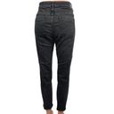 ZARA  Black Mid Rise Denim Cotton Stretch Casual Cropped Skinny Jeans Size 12 Photo 2