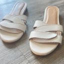 Kaanas  Santorini White Leather Slide Sandals Size 7 Photo 2