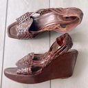 Frye  Lola Huarache Leather Wedge Sandals Size 9 Photo 5