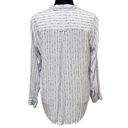 Velvet Heart  White Black Boho Striped Dots Button Down Shirt Size Medium Photo 5