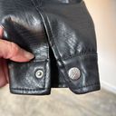 Miss London Faux Leather Jacket Black Size Med Zipper Pockets Biker Moto Photo 6