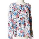 Veronica Beard  Madge Pearled Button Front Silk Floral Multi Top Blouse 10 NWT Photo 7