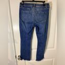 CAbi  Ripped Distressed Frayed Holes Denim High Cropped Straight Zip Jeans Sz 4 Photo 4