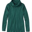 L.L.Bean  Pima Cotton Tee Long Sleeve Cowl Neck Dark Pine Size XL *Brand New* Photo 0