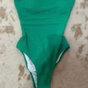 These Three Boutique Textured Green One Piece Swimsuit Medium Photo 3