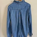 Paper Crane ETHEREAL by  denim tencel chambray button front collar shirt Photo 5