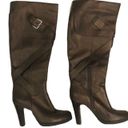 Via Spiga  Metallic Golden Brown Leather Knee Length Boot Photo 0