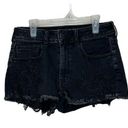 American Eagle  Super Super Stretch X Hi Rise Shortie Size 8 Black Photo 0