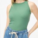 J.Crew  Factory High Neck Ribbed Tank Top in Gatlin Green Size Medium NWT Photo 0