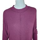 Treasure & Bond  Women's Medium Burgundy Stem Drop Shoulder Long Sleeve Sweater Photo 2