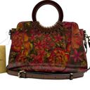 Patricia Nash  Floral Oil Painting Lyon Satchel Crossbody Bag NWT Photo 0