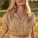 Prómesa Promesa
Carefree Heart Cropped Button-Up Gingham Shirt size L (b21) Photo 0