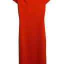 L'AGENCE NWT L’AGENCE Orange Crossover Bust Bodycon Midi Dress Photo 2