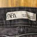 ZARA  Black Faded Distressed Mid Rise Raw Hem Denim Skinny Jeans Size 4 Photo 6