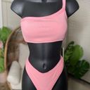 l*space L* Ribbed Two Piece Bikini Top & Bottom Set Size Medium NWT Photo 3