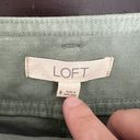 Loft Ann Taylor  Green Paper Bag Tie Waist Belted Straight Pants Women's Size 8 Photo 8