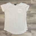 Tommy Hilfiger White Eyelet Front Solid Back Short Sleeve Round Neck Tee Size M Photo 4