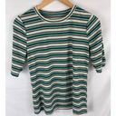 Nine West  Soft Spun Metallic Stripe Tshirt Size XS Photo 0