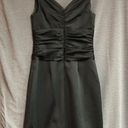 David's Bridal David’s bridal size 2 black satin long pencil skirt gown has V-neck Photo 1