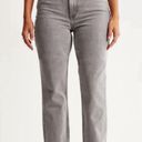 Abercrombie & Fitch  Curve Love The ‘90s Straight Ultra High Rise Gray Size 32/14 Photo 4