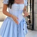 House Of CB  'Maribel' Soft Blue Broderie Corset Mini Dress NWOT size L Photo 12