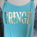 Comfort Colors Tank Fringe Swim Coverup  Shirt Womens Medium Beach Top Photo 7