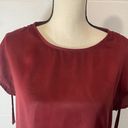 Modcloth  Dark Red Short Sleeve Blouse with Drawstring Sleeves Photo 1